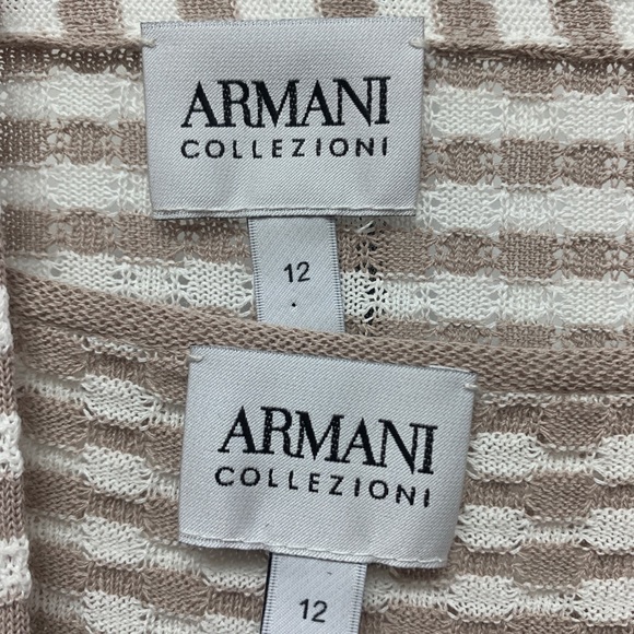 Two piece Armani Collezioi striped sweater set EUC - Picture 5 of 8